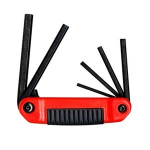 Elkins Ergo Fold Up Hex Key Set 6 Hex Tip Tool 5/32” 3/16” 7/32” 1/4” 5/16” 3/8”